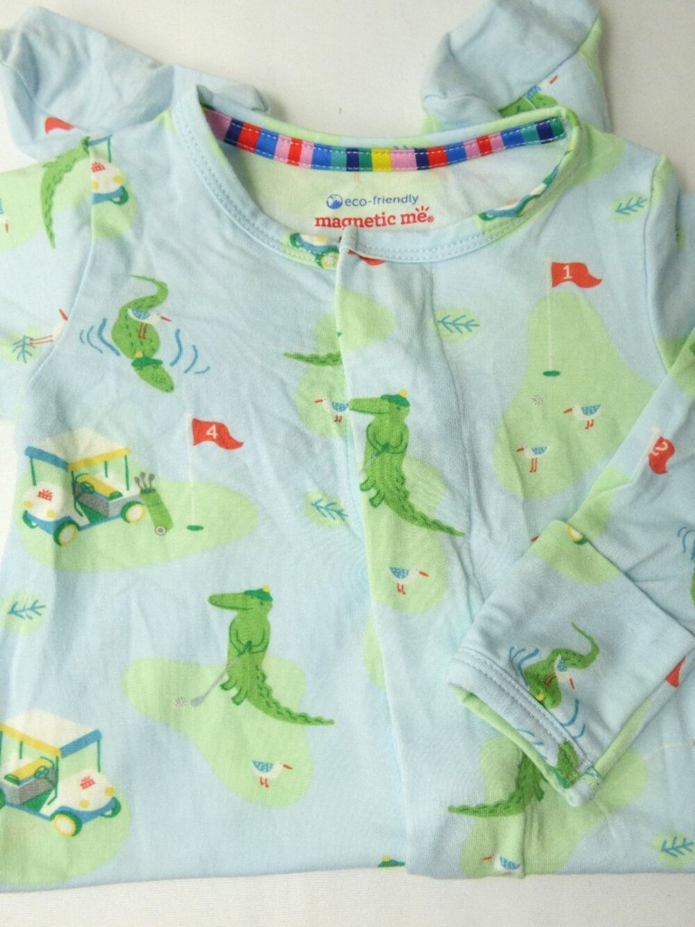 NWOT Magnetic Me Bamboo Alligator Golf Footie, Size 0-3 Months